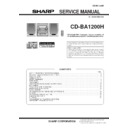 Sharp CD-BA1200 (serv.man6) Service Manual
