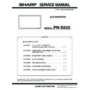 Sharp PN-S525 (serv.man3) Service Manual