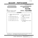 Sharp TU-X1E (serv.man11) Parts Guide