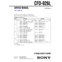 cfd-926l service manual