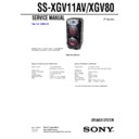 Sony LBT-XGV11AV, LBT-XGV80, SS-XGV11AV, SS-XGV80 Service Manual