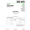 Sony DSC-W70 (serv.man7) Service Manual