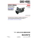 Sony HDR-FX1, HDR-FX1E, Q002-HDR1 (serv.man6) Service Manual