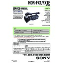 Sony HDR-FX1, HDR-FX1E, Q002-HDR1 Service Manual