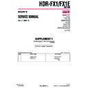 Sony HDR-FX1, HDR-FX1E (serv.man4) Service Manual