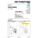 Sony HDR-FX1000, HDR-FX1000E (serv.man4) Service Manual