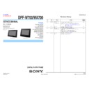 Sony DPF-W700, DPF-WA700 Service Manual