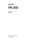 Sony RM-PJ2, VPL-ES1 Service Manual