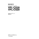 rm-pj3, vpl-cs20, vpl-cx20 service manual