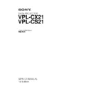 rm-pj5, vpl-cs21, vpl-cx21 service manual