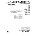 Sony SLV-835, SLV-835B, SLV-835NC, SLV-835NP, SLV-835UY, SLV-835VC Service Manual