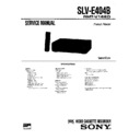 Sony SLV-E404B Service Manual